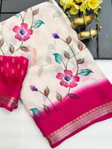 Vastrangan brush print wholesale saree centre